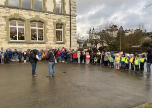 neuer Spielplatz beim Schulhaus Hofmatt Februar 2023